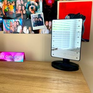 LED touch-screen light up mirror